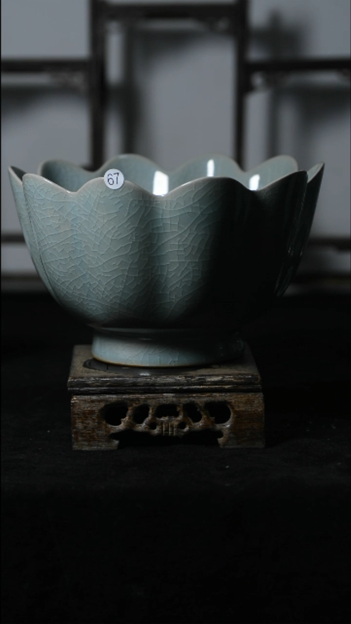 瓷67号莲花温碗清凉寺汝瓷