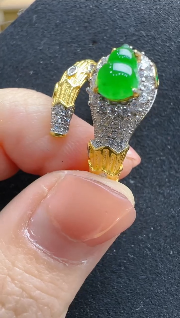 【闪购商品】翡翠戒指银S925镶嵌多样性发货拍一发一
