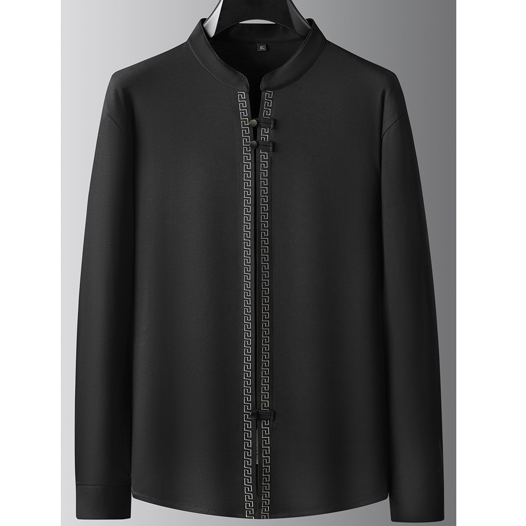 【店主强推】大码国风小立领劲装内搭春秋男士长袖DJA82610