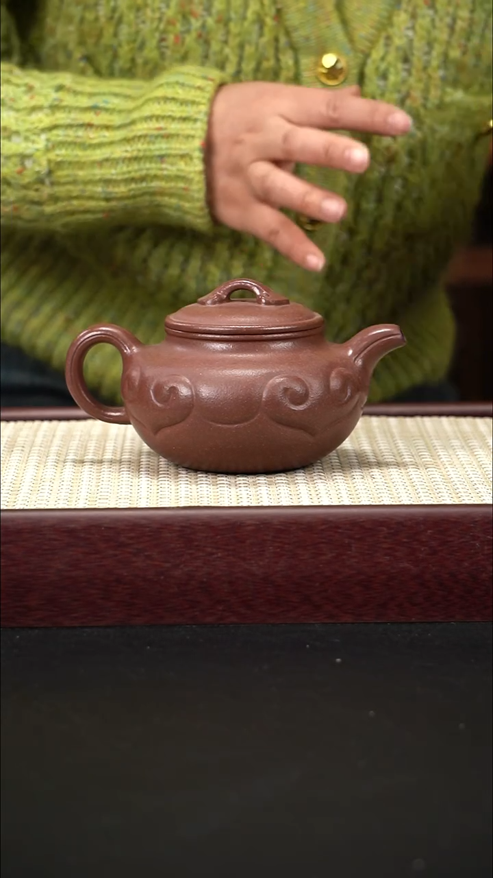 茶壶紫砂桃花泥  仿古如意