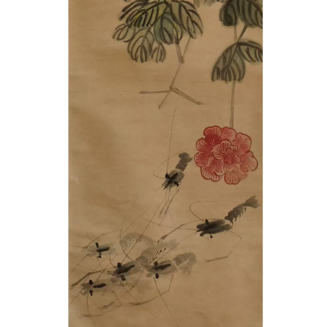 【辽拍】V250709-2-665《虾》（4.5平尺) 纸本镜片 yy1231t