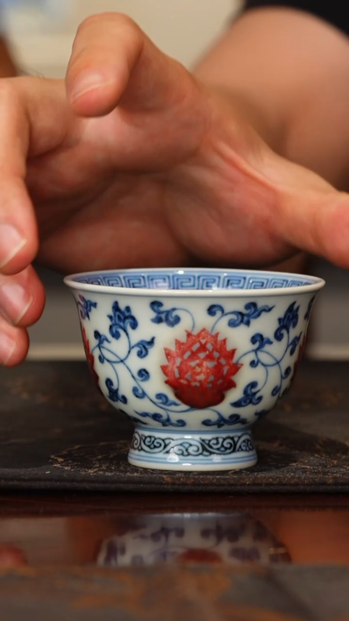 【瓷见如故】古官青玉缠枝高足杯