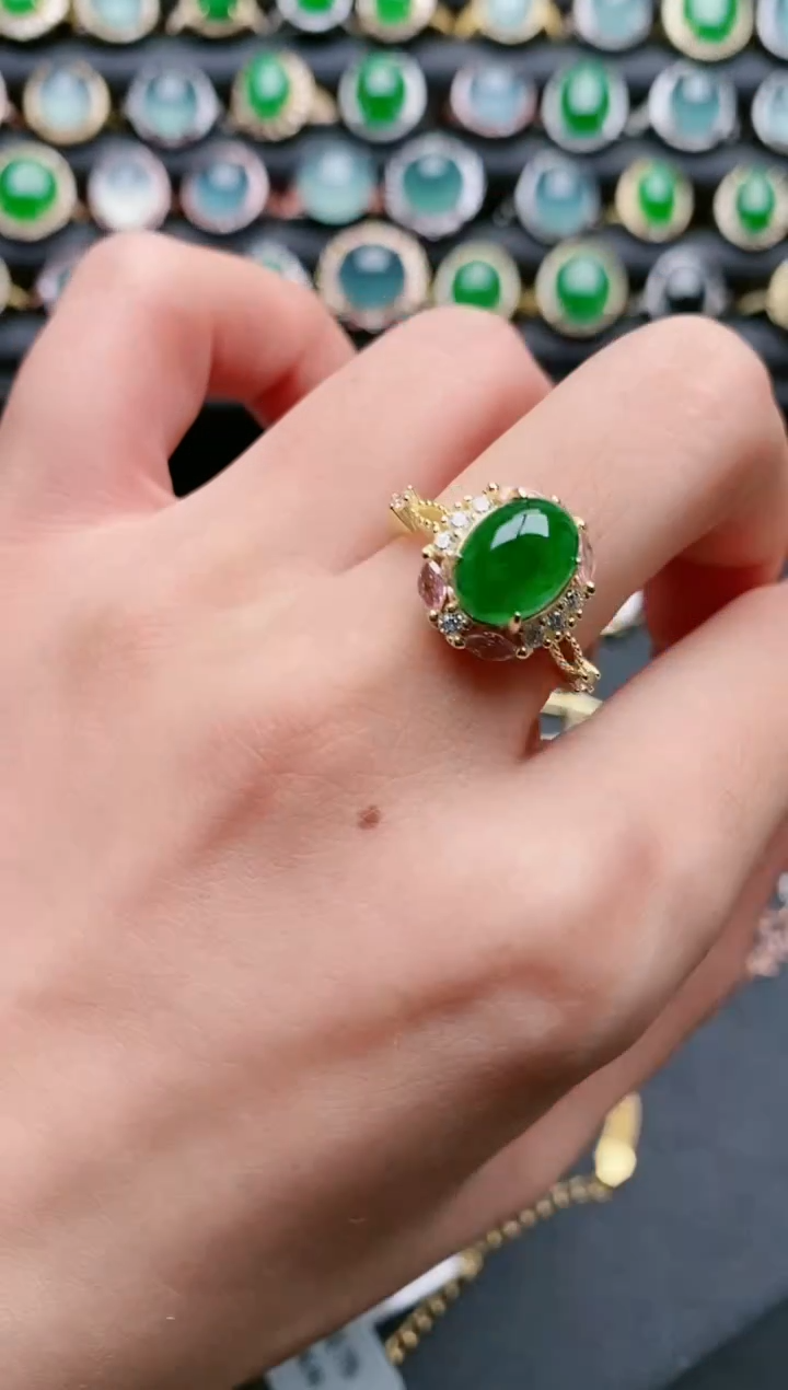 【闪购商品】翡翠戒指银S925镶嵌1111111111