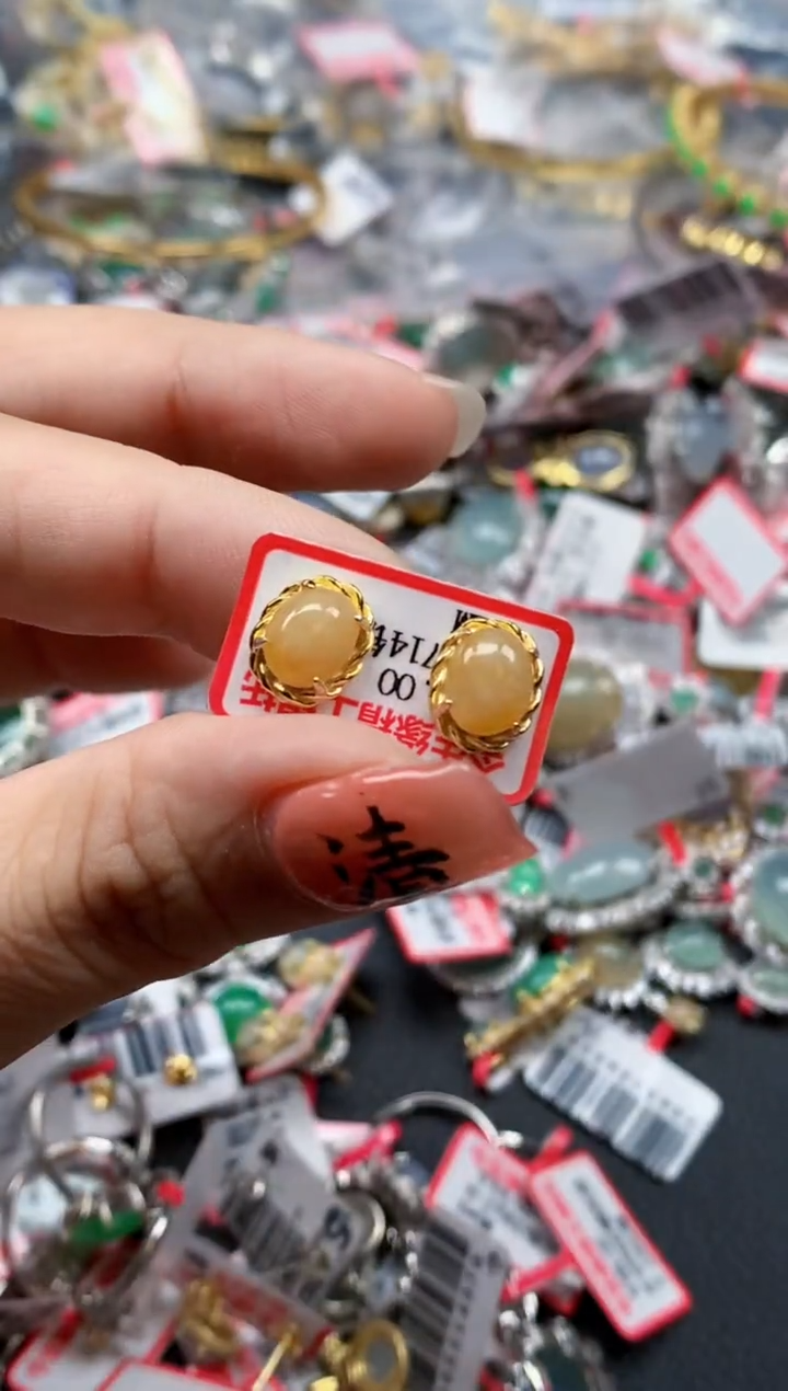 银S925镶嵌戒指翡翠天然A货缅甸翡翠