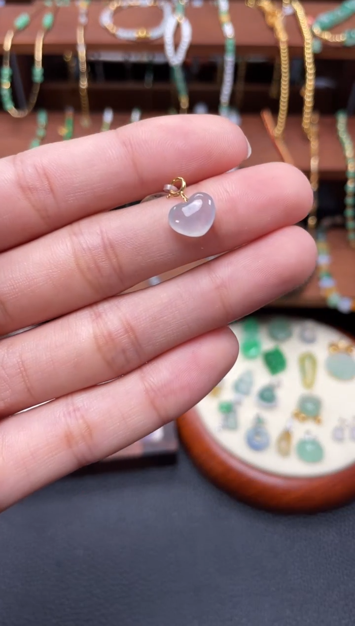 【闪购商品】翡翠吊坠(不含链)18K金镶嵌一个  JK425