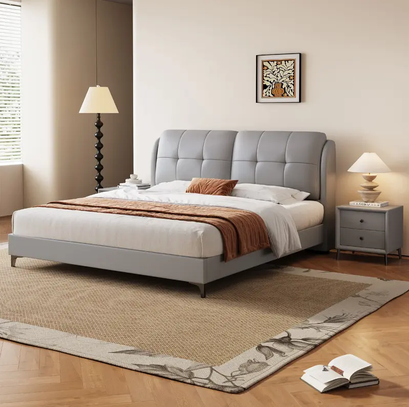 轻奢简约北欧意式主卧软体床高箱储物主卧儿童大床高端定制床