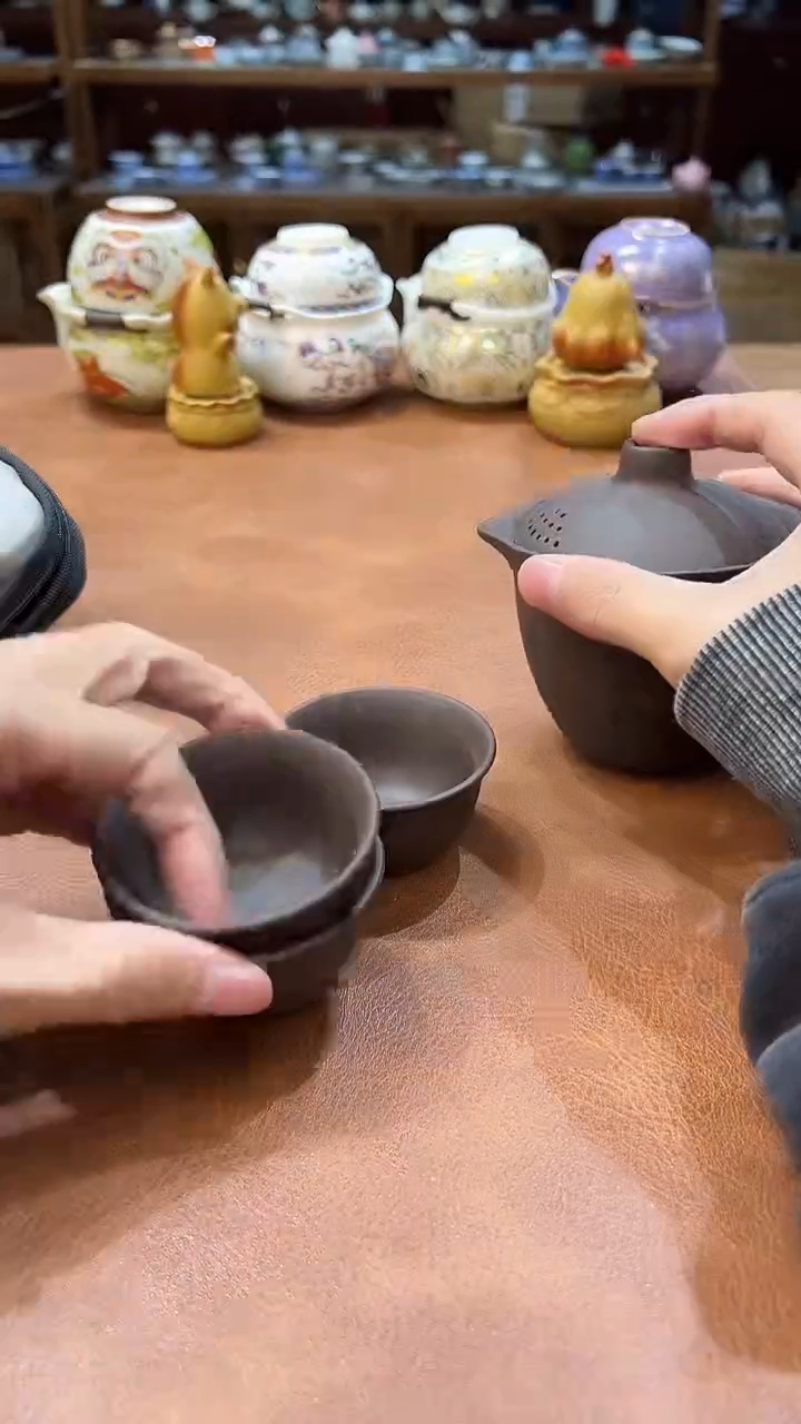 真的很便宜会开片的旅行茶具