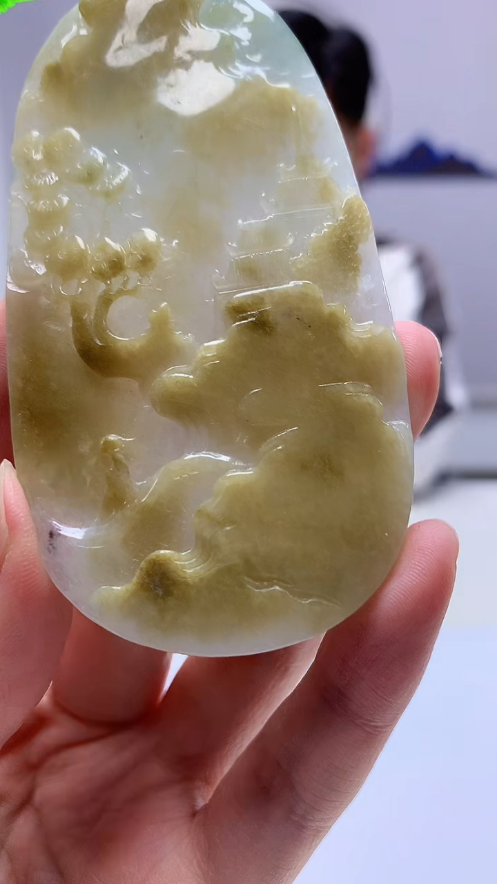 【闪购商品】定制翡翠未镶嵌4917zm-毛货挂件83