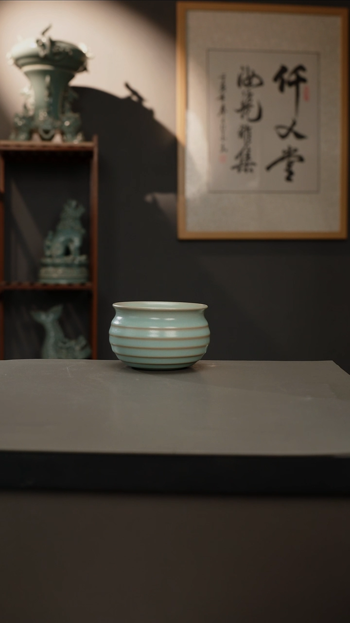 【闪购商品】杯原产地原矿 弦纹杯