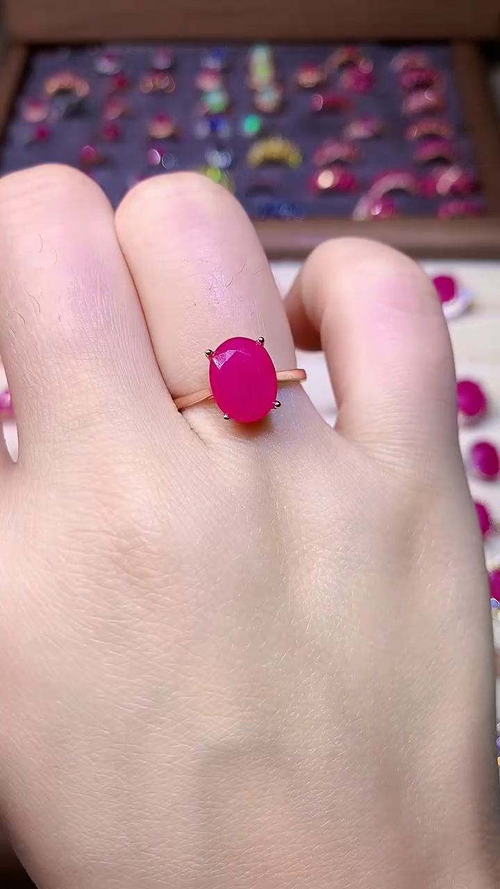 【闪购商品】红宝石戒指银S925镶嵌0000