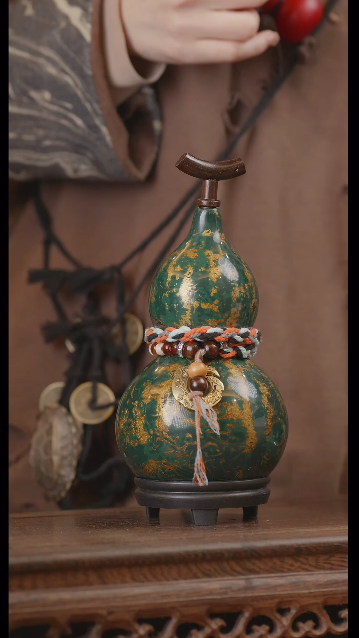 【闪购商品】198号精品天然大漆工艺防渗内胆酒葫芦~