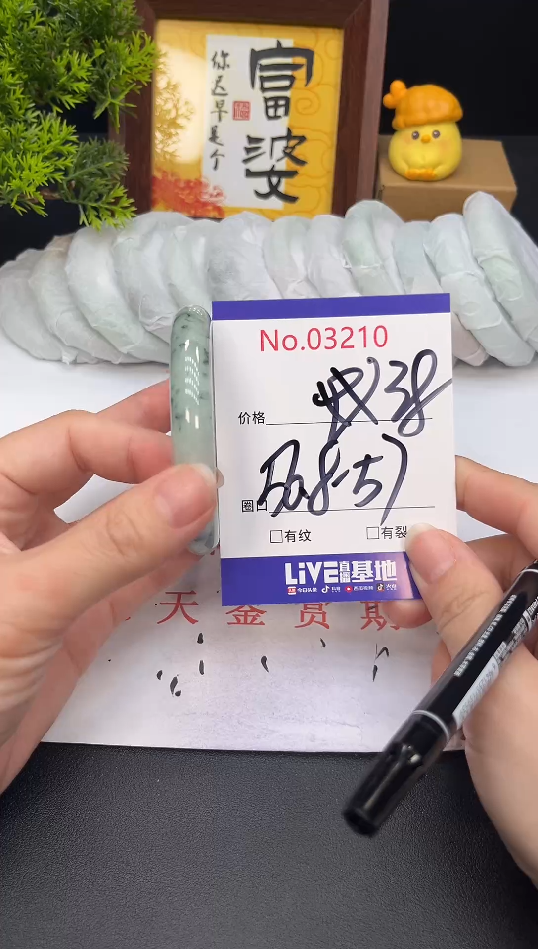 未镶嵌手镯翡翠3210