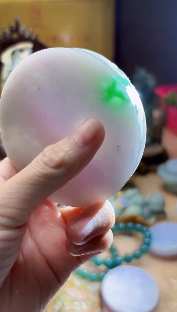 未镶嵌挂件翡翠A货柠优5455