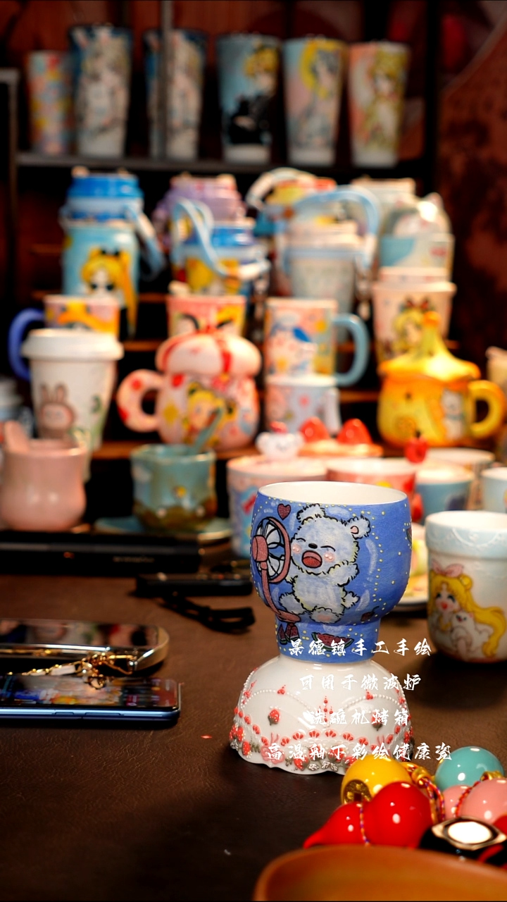 景德镇设计款手工手绘杯杯
