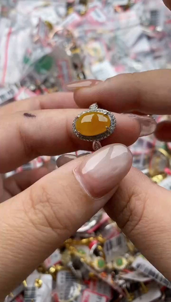 【闪购商品】翡翠戒指银S925镶嵌444444---10