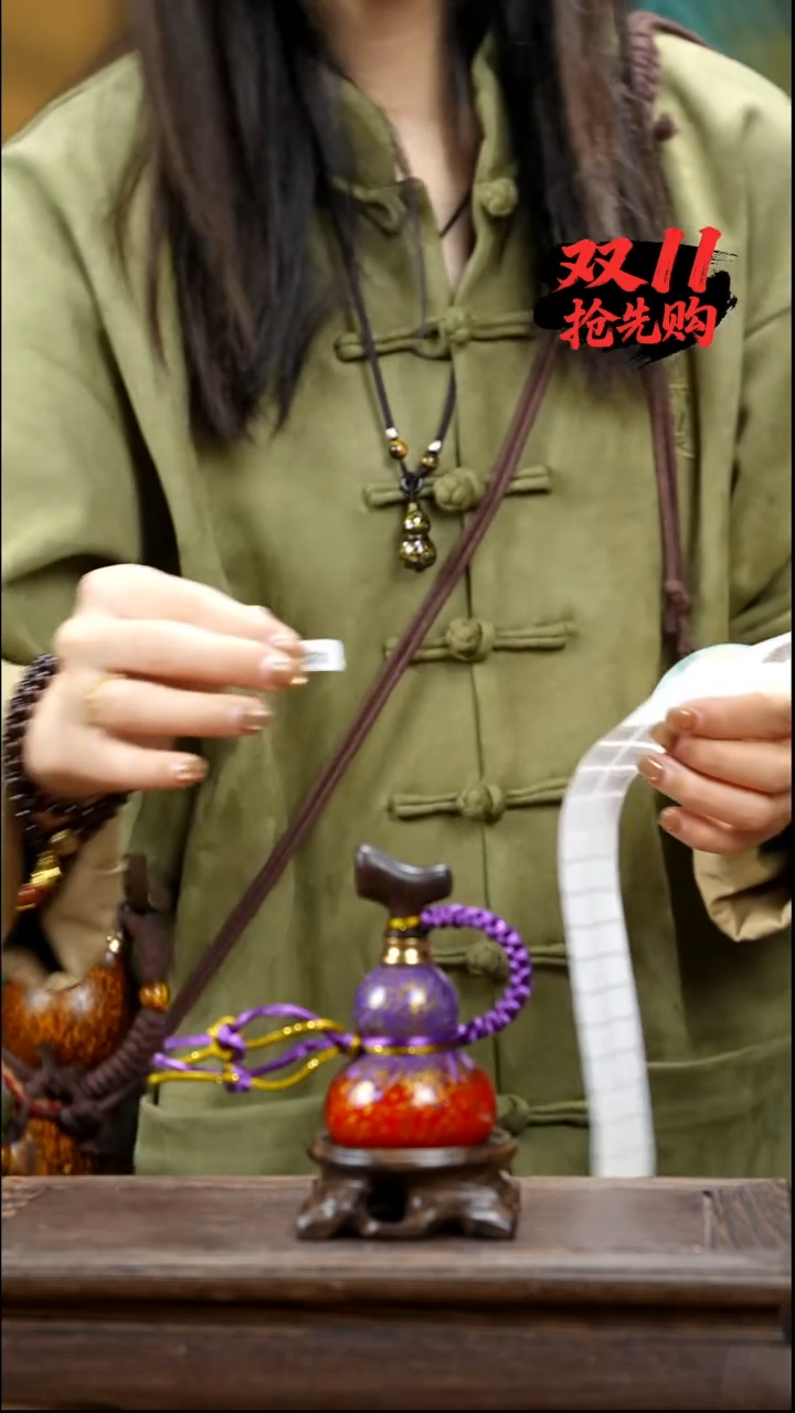 一*YX070漆艺精致小手捻(开口）