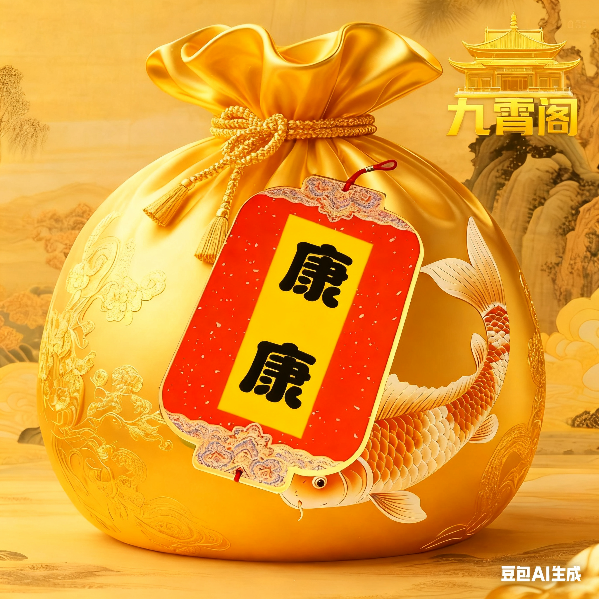 2号康康【九霄阁】生肖挂饰福袋