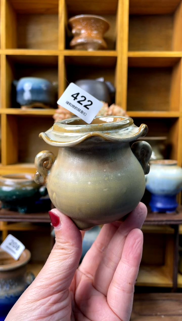 【闪购商品】陶422 内口4【喵喵团圆多肉盆】