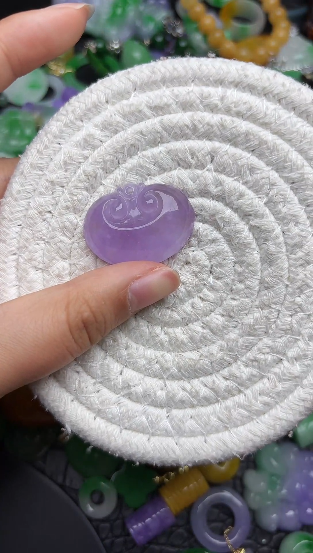 颈饰未镶嵌翡翠缅甸翡翠吊坠