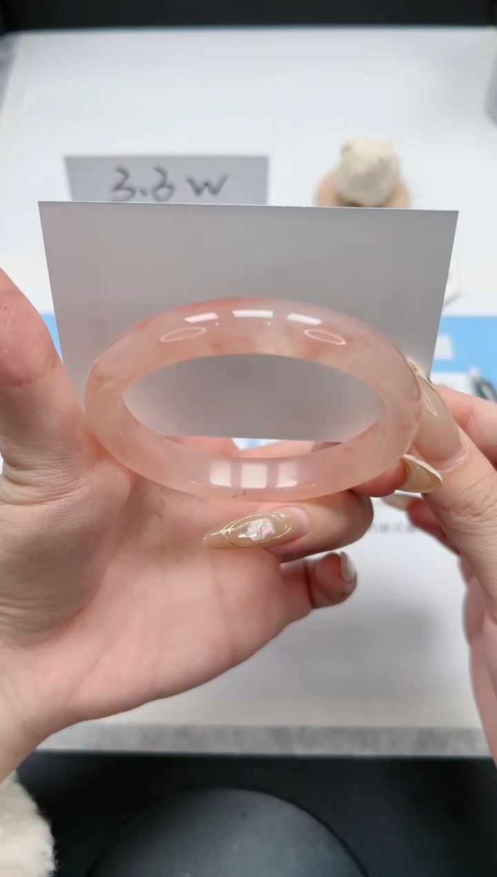 【闪购商品】石英质玉手镯未镶嵌126/桃花60.6