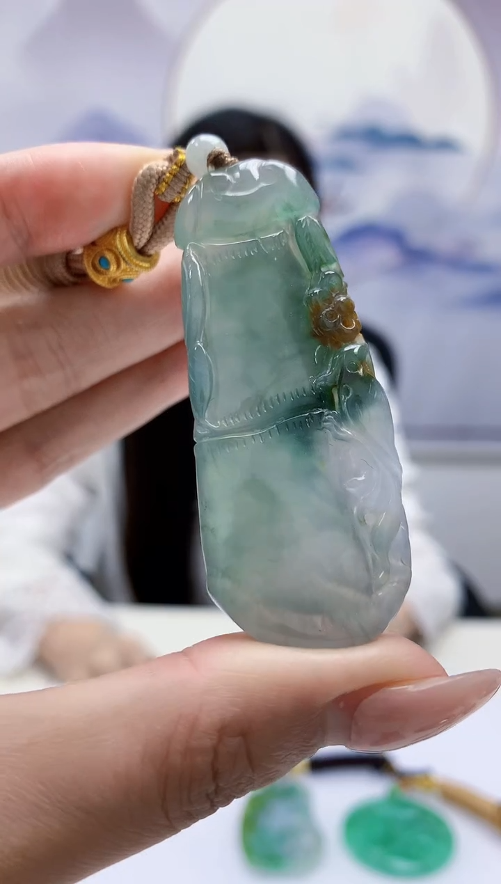 定制翡翠未镶嵌0405MM-毛货挂件59