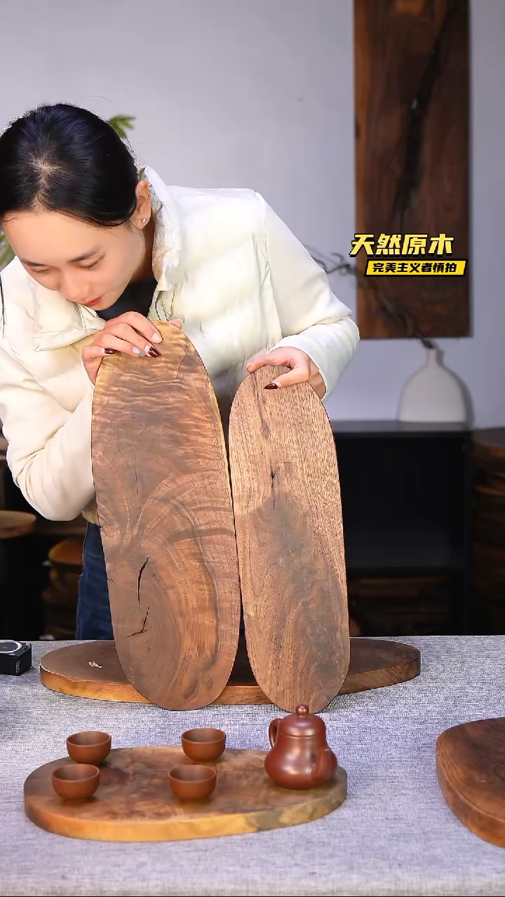 木北美黑胡桃原木.干裂疤结不属于商品质量问题完美主义者慎拍