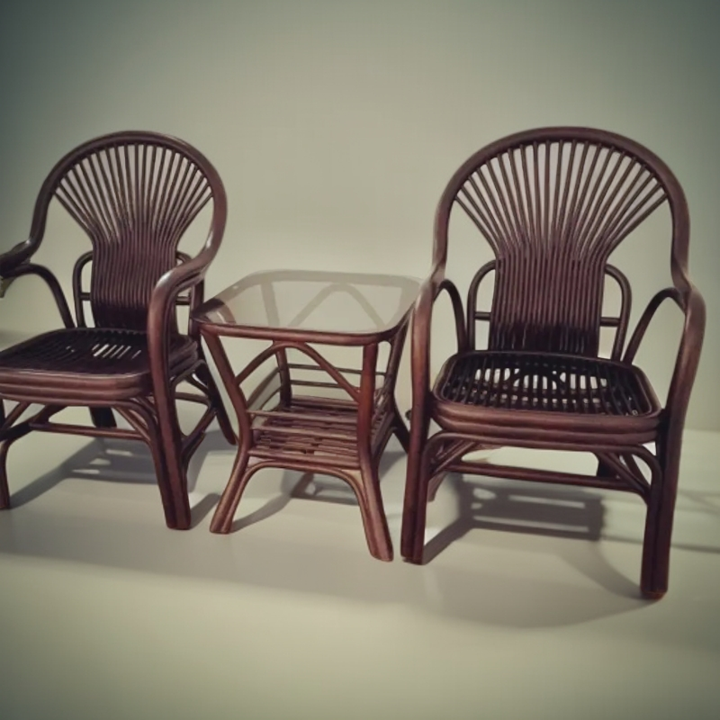 湘豫藤椅护腰全藤老人椅家用休闲阳台椅藤条花园室外轻奢办公藤椅