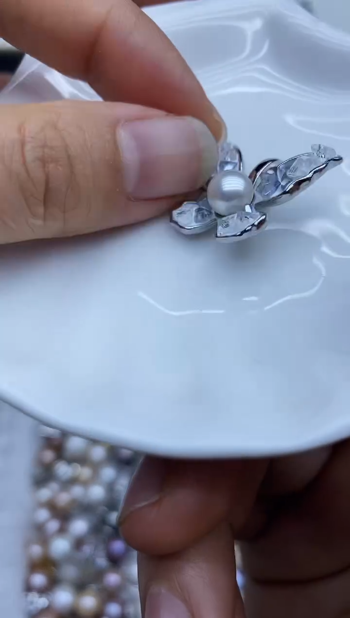 未镶嵌耳饰淡水珍珠吊坠