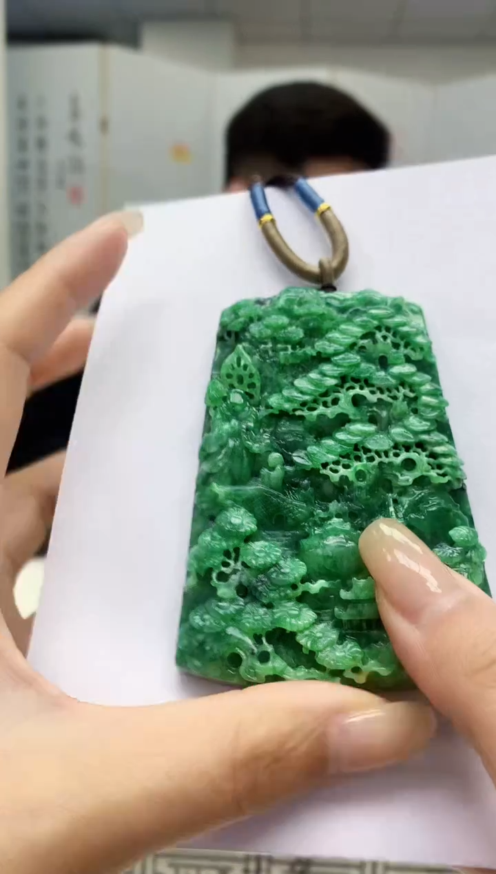 【闪购商品】定制翡翠未镶嵌4917lr-毛货挂件65