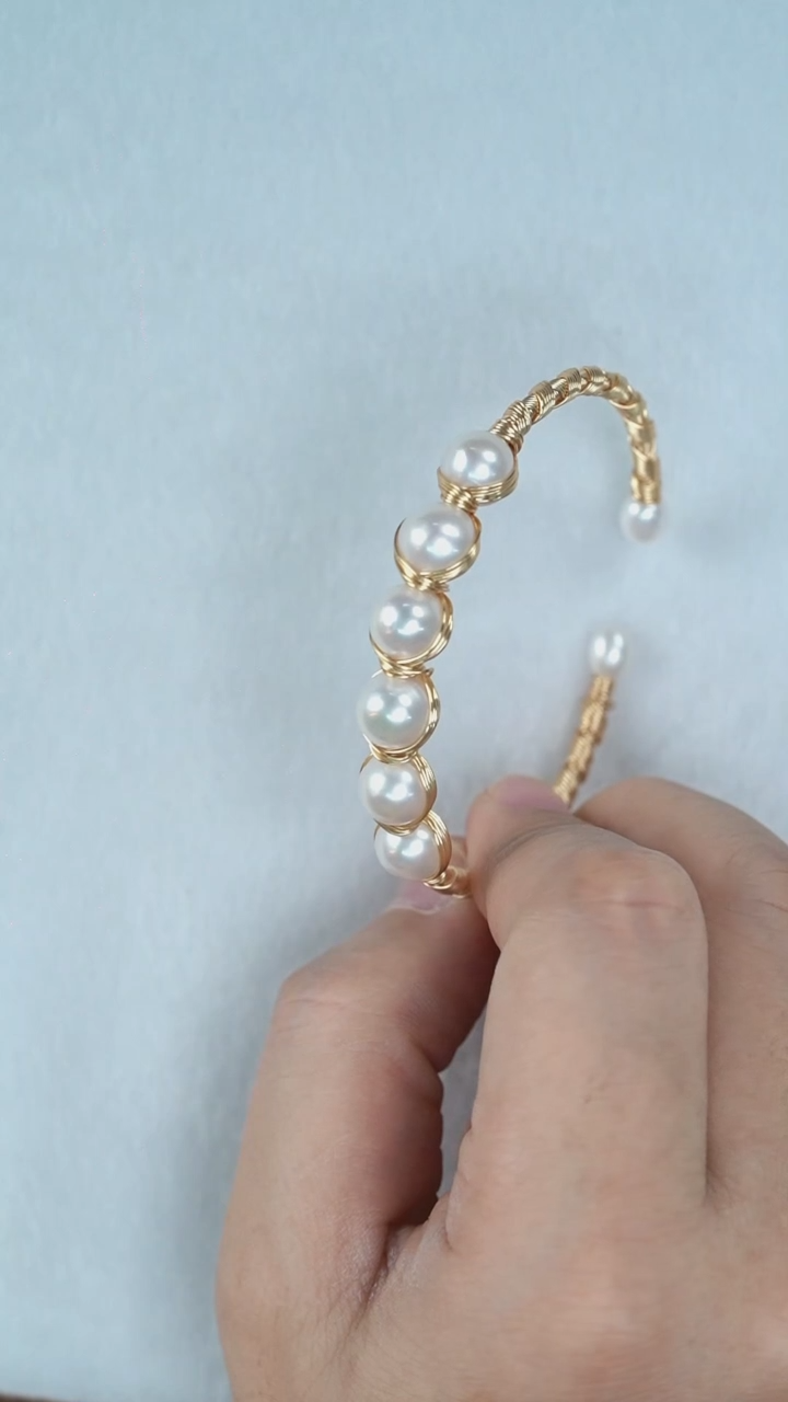 未镶嵌手镯淡水珍珠珍珠手镯