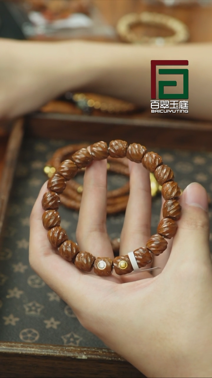 紫金鼠手串纯实心刀痕无相11m金银标