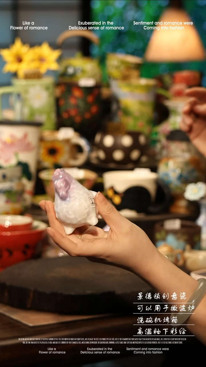 陶瓷景德镇高温釉下彩手工手绘款式@A1202@
