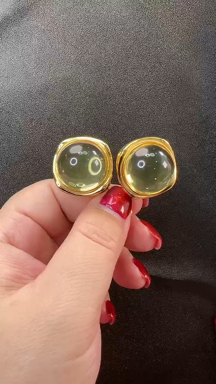 未镶嵌琥珀耳饰耳环