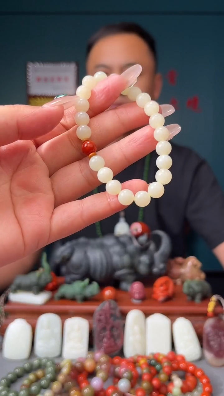 和田玉未镶嵌颈饰手串7+