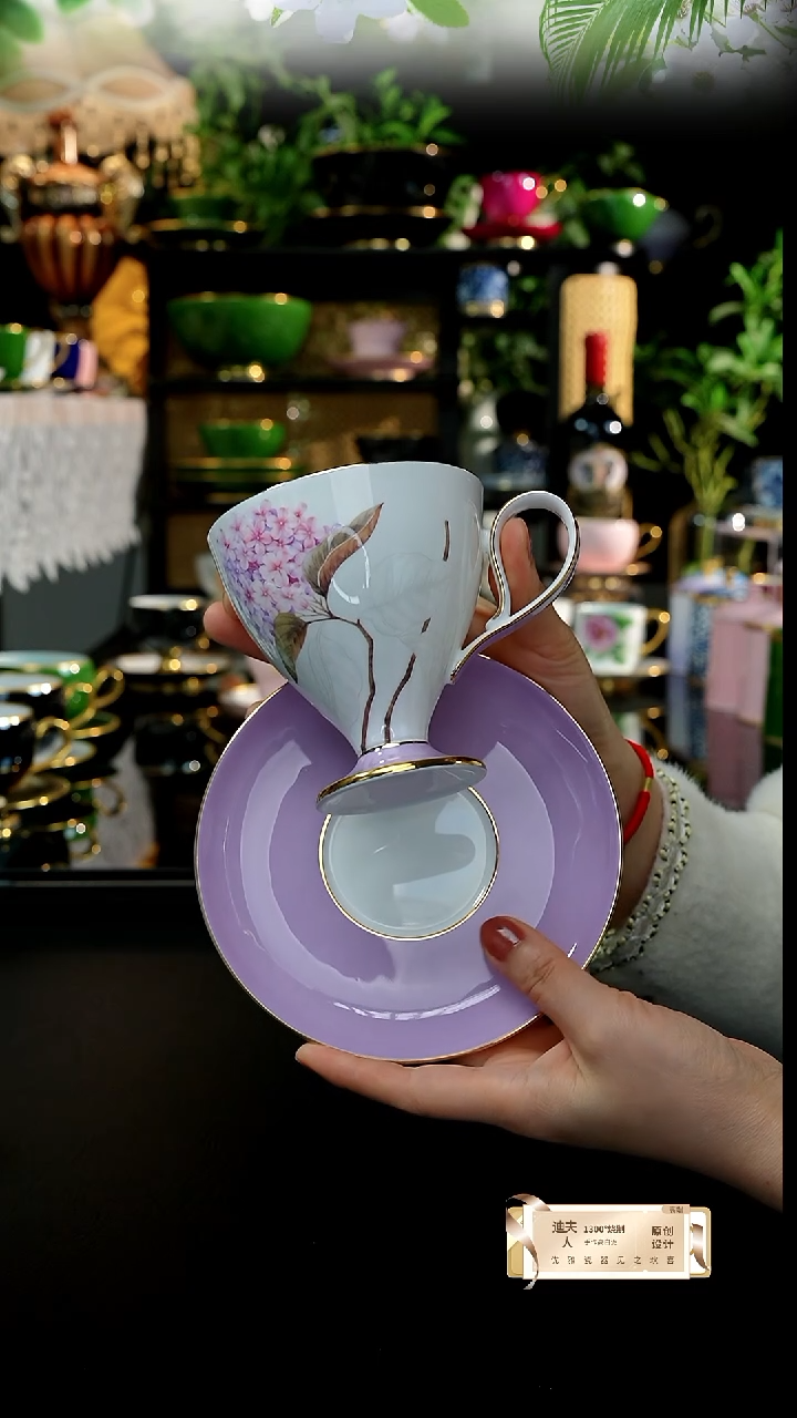 绣球花杯碟---------