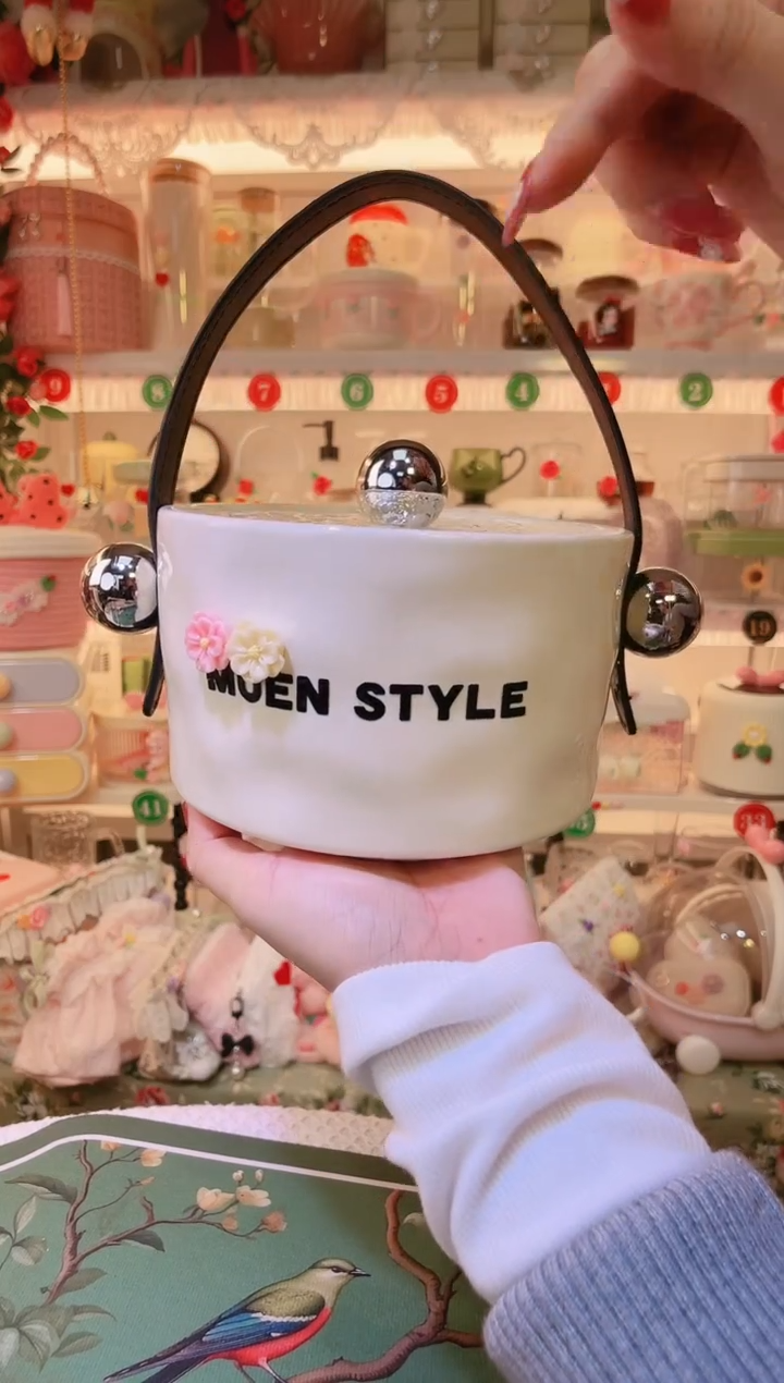 陶瓷糖果提桶白色——手工制作品质好！