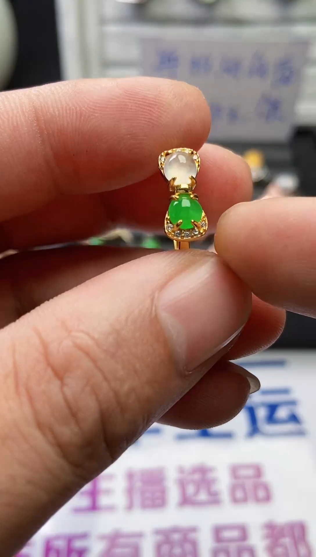 【闪购商品】翡翠戒指银S925镶嵌0000