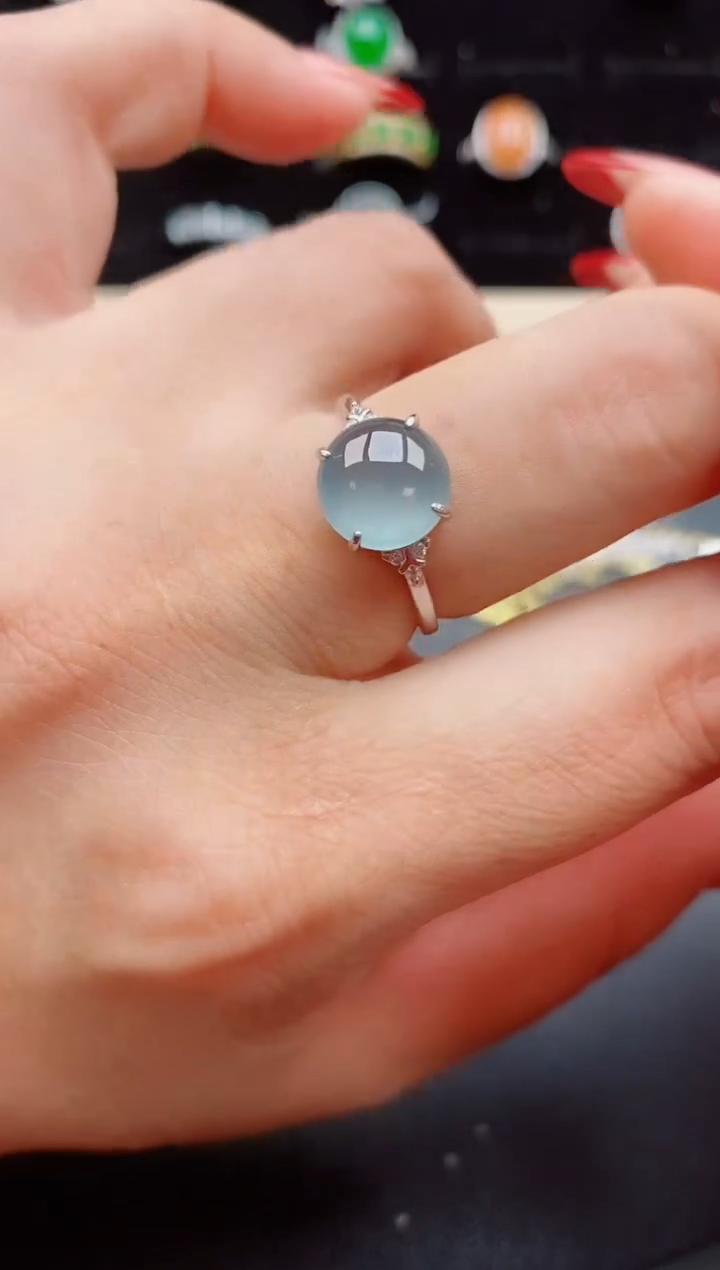 【闪购商品】翡翠戒指银S925镶嵌321321