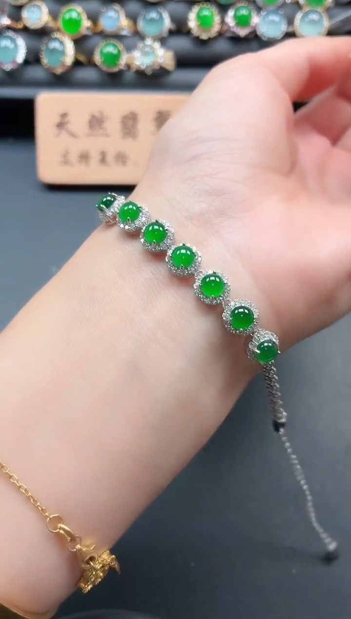 银S925镶嵌戒指翡翠111