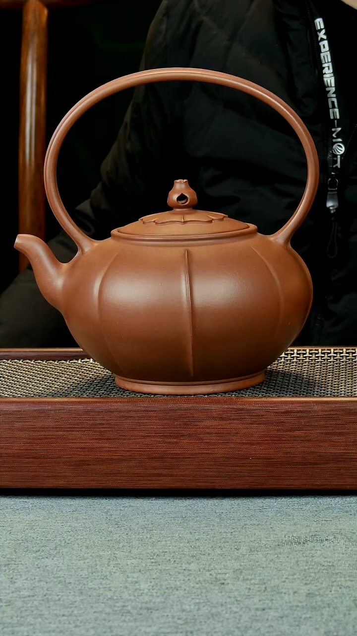 茶壶紫砂云*提梁大花篮