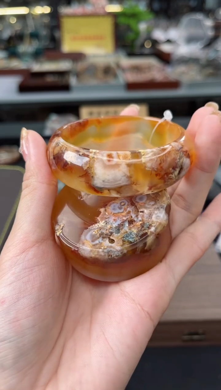 【闪购商品】石英质玉手镯未镶嵌54圈口（赠品镯心）S98119