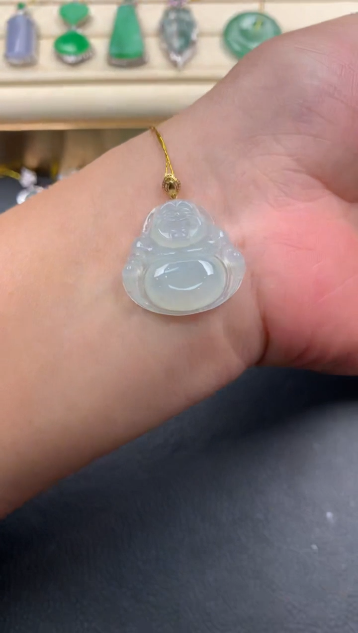 【闪购商品】翡翠颈饰18K金镶嵌D457        