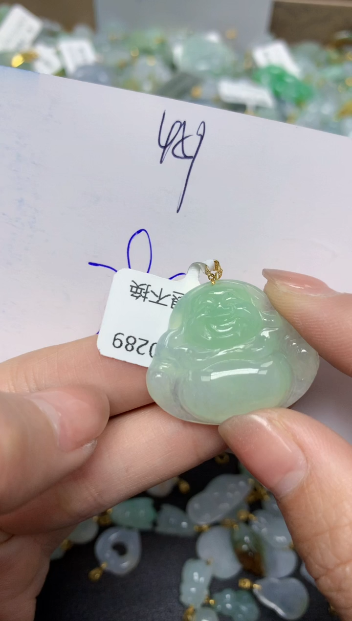【闪购商品】翡翠颈饰18K金镶嵌 天然翡翠A货