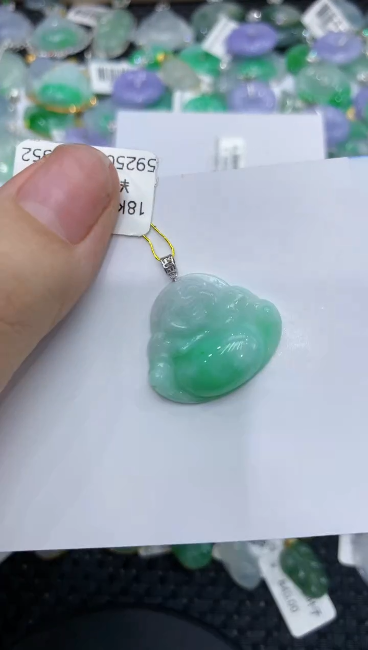 【闪购商品】翡翠颈饰18K金镶嵌1111111111111