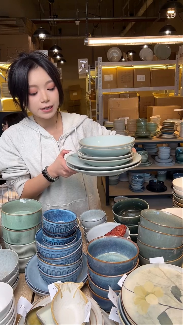 瓷82外贸尾货窑变釉下彩默认微瑕