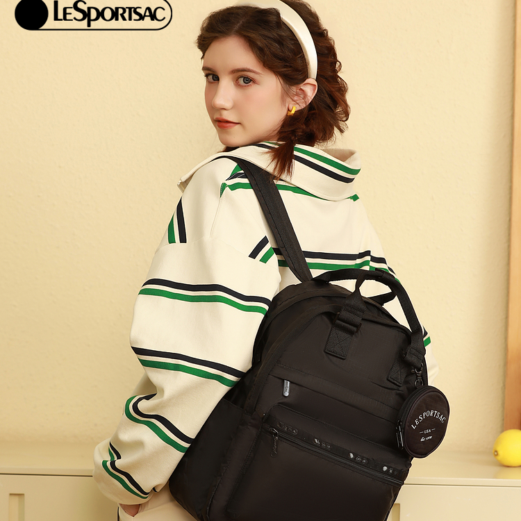 【商场同款】乐播诗旅行外出防水A106背包学生书包大容量双肩包-Z