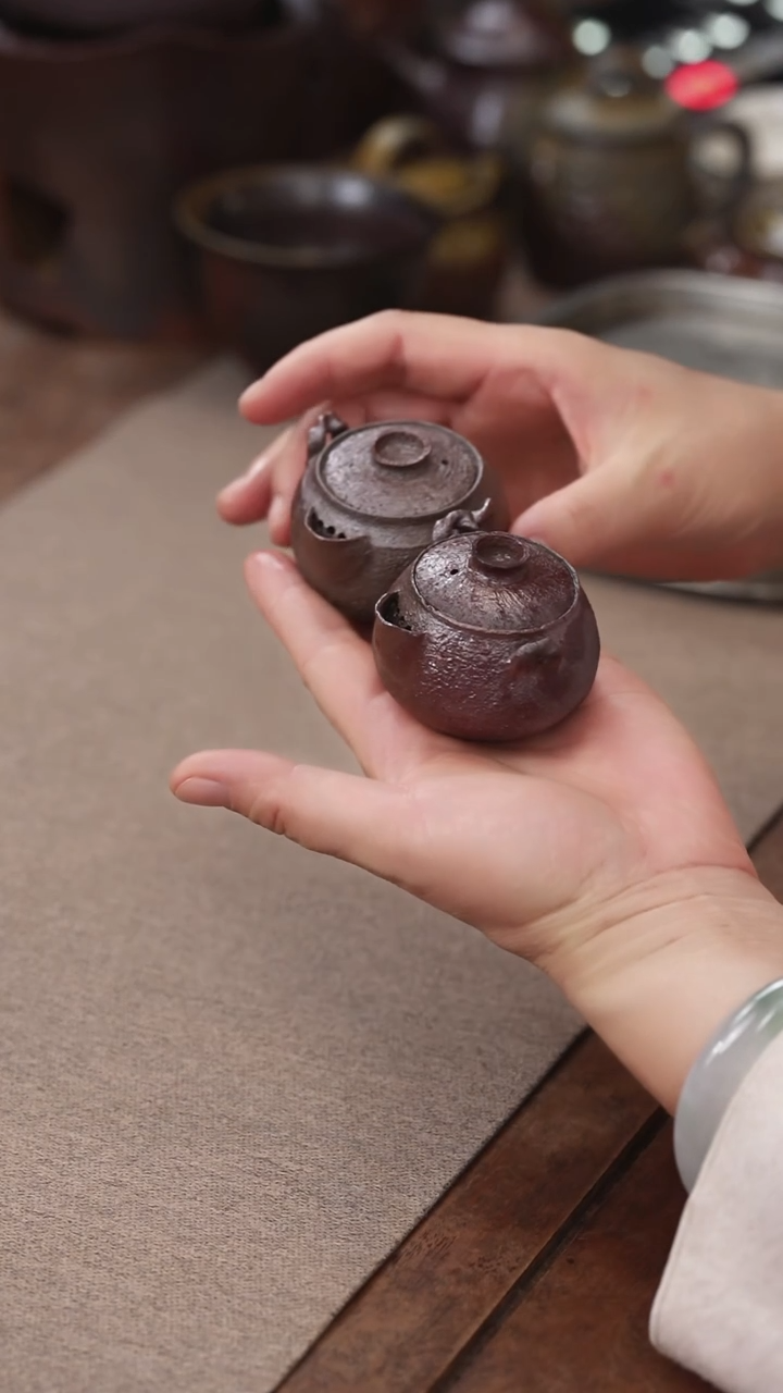 茶壶紫砂柴烧小紫宝