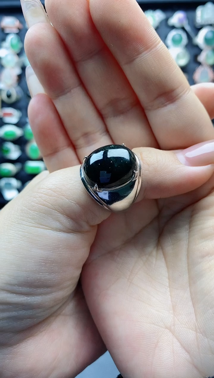 【闪购商品】翡翠戒指未镶嵌天然翡翠男戒