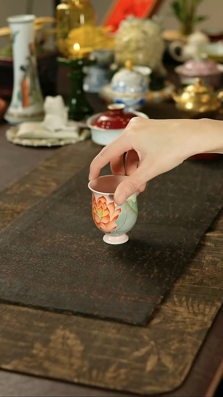 景德镇陶瓷杯碗柴烧多人