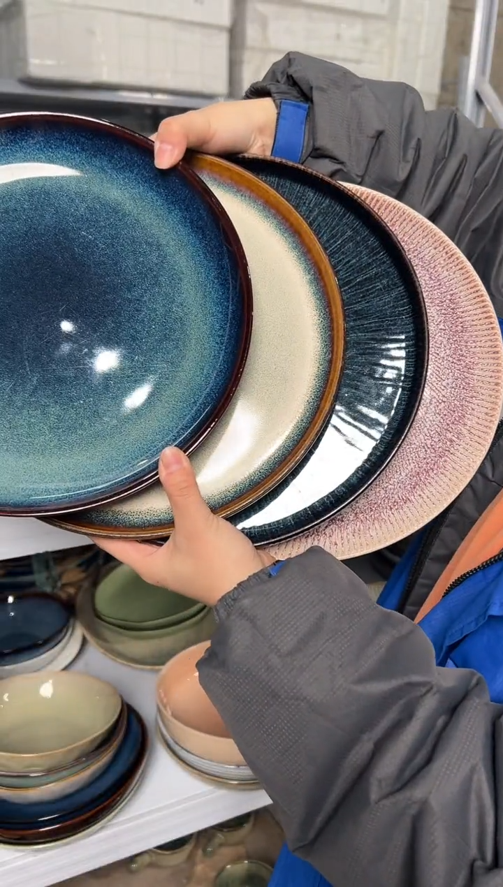 陶瓷外贸尾货瑕疵满20包邮X4 大盘组合